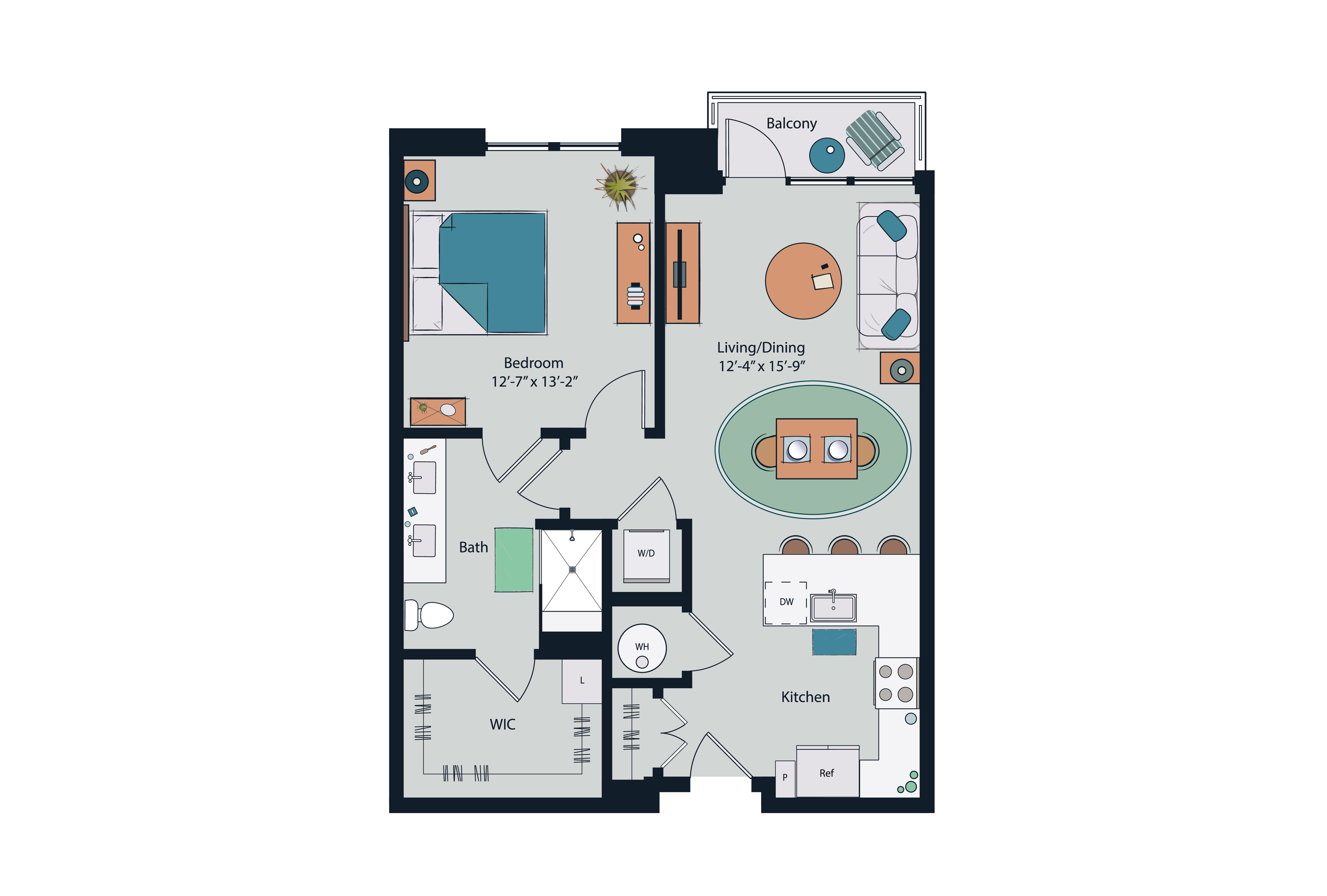Floor plan layout diagram for A7